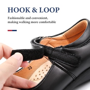 Chaussures plates en cuir véritable de Style princesse pour filles chaussures d'école noires confortables pour les âges 3-12 pour l'automne été printemps