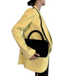 High Class Casual Loose Cutting Featuring Exaggerate Waving Lapel Oversize <b>Padded</b> <b>Shoulder</b> Blazer Coat Contrast Suit Jacket - Product Image 3