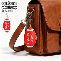 Porte-clés en peluche personnalisé ODM/OEM, ballon de rugby doux et flexible, cadeau adapté aux enfants, breloque en peluche