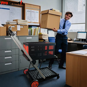 Carritos Plegables Multiusos de Gran Capacidad de Carga, Carrito de Compras con Caja de Almacenamiento, Carro Utilitario Plegable Móvil - Product Image 6