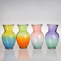 Vente en gros Vase classique en verre transparent Grand vase à fleurs transparent pour la décoration intérieure Salon Salle à manger Centre de table