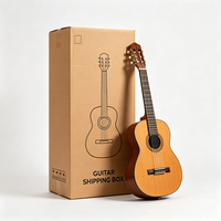 Boîte d'expédition personnalisée pour guitare, conception gratuite, protection fragile, carton ondulé recyclable, boîte en carton pour instrument de musique