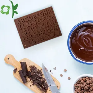 OKSILICONE diseños personalizados molde de silicona para Chocolate reutilizable no pegajoso para hornear pastel de Chocolate decoración molde de silicona