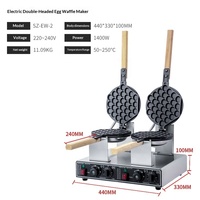 Gaufrier belge professionnel 1400W, chauffage électrique, acier inoxydable, antiadhésif, machine multifonction