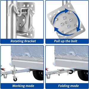 Cric de <span class=keywords><strong>remorque</strong></span> pivotant à capacité de 450 kg, cric de <span class=keywords><strong>remorque</strong></span> à jambe articulée, support <span class=keywords><strong>stabilisateur</strong></span> pivotant pour camping-car - Product Image 5