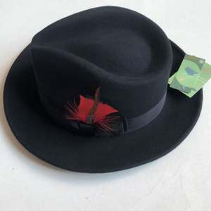 Sombrero Fedora de Lana Unisex H628B con Cinta y Pluma, Gorra Jazz de Ala Ancha para Iglesia y Exteriores, Talla Adulto, Sombrero Homburg de Lana - Product Image 6