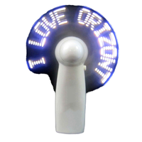 Ventilateur à messages à LED Ventilateur à LED personnalisé Mini lampe à messages personnalisée à piles avec texte Ventilateur à LED Cadeaux promotionnels