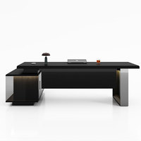 Bureau de direction moderne en forme de L Liyu Furniture avec tiroirs, montage facile, table de bureau pour patron/directeur, Escritorios De Oficina