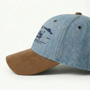 Gorras de Béisbol de Alta Calidad con Bordado Personalizado, Gorras Lisas para Papá, con Bloques de Color, Unisex, de 6 Paneles, de Algodón Lavado - Product Image 3