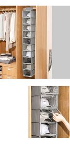 Factory Custom Wholesale Non Woven 10 Layer Hat <b>Storage</b> Bag <b>Collapsible</b> Wardrobe Shoes Hanging <b>Storage</b> Bag - Product Image 3
