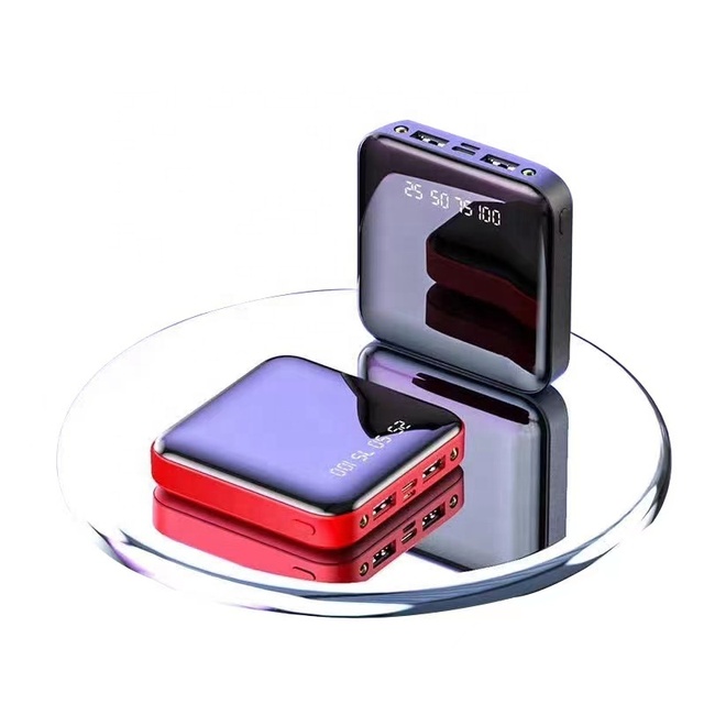Best Selling Portable Mini Power Bank 10000mah Flashlight LED Powerbank 20000mah Phone Chargers Bulk Mirror Power Bank Mini