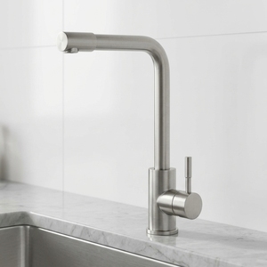 Rubinetto da cucina FRAP moderno monocomando, miscelatore acqua calda e fredda girevole a 360 gradi in acciaio inossidabile per uso cucina - Product Image 5