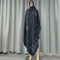 Foulard Hijab en strass pour femmes musulmanes, grande taille, dubaï, couleur unie, buste, foulard, voile, Bandana