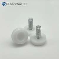 RUNNYWATER Patins en feutre pour pieds de table en plastique, vis de nivellement filetées réglables