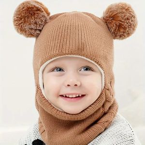 Bonnet en tricot chaud d'hiver avec logo personnalisé avec pompon pour le ski Sports de plein air quotidiens pour les enfants, les voyages décontractés, broderie personnalisée - Product Image 5