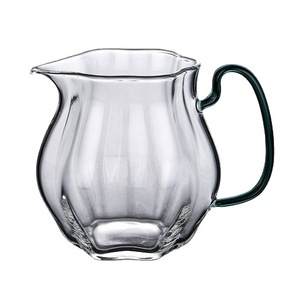 Glass Fairness <b>Cup</b> High Borosilicate Thick Bottom Dark Green Handle <b>Tea</b> Brewing <b>Set</b> Translucent For Adults Gift - Product Image 5