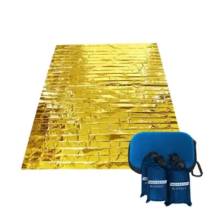 Hot selling 210x130cm Life saving first aid Retains Heat aluminum foil mylar thermal survival 12um emergency blanket