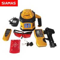 SIAMAS niveau laser rotatif rouge horizontal nivellement rotatif à 360 degrés avec récepteur portatif détecteur de portée 500m