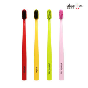 Oksmiles Brosse à dents matin et soir, poils souples, colorée, pour adulte, ensemble de soins bucco-dentaires manuels - Product Image 5