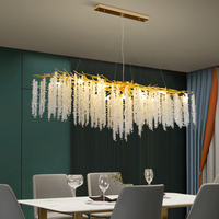 Lustre en cristal en forme de branche d'arbre, style post-moderne, luxe, design moderne, salon, salle à manger, art décoratif tendance
