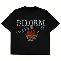 Nouveau Vinyle Thermocollant de Haute Qualité pour T-shirts, Motif Basketball Strass, Vente en Gros