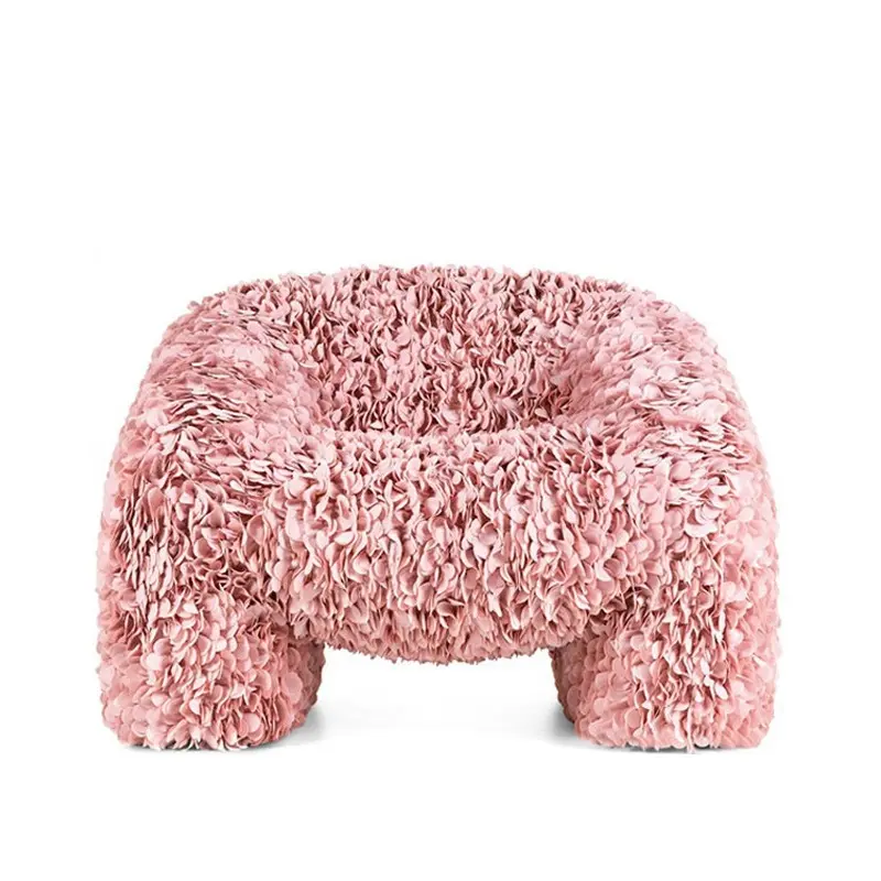 Designer neuer rosa einzelsofa stuhl blume wohnzimmer armlehne freizeit blumenblättchen stuhl