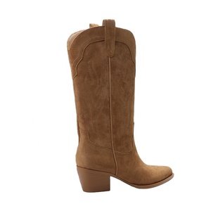 Bottes de cowboy classiques mi-hautes pour l'automne/hiver, à bout pointu et talon haut - Product Image 4