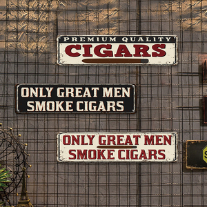 Letrero Metálico Retro de Primera Calidad con Diseño de Cigarros, <span class=keywords><strong>Solo</strong></span> los Hombres Grandes Fuman Cigarros, Decoración para Cuarto de Hombre, Bar, Placa Decorativa de Pared - Product Image 4