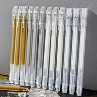 Stylos gel blancs, stylos à encre gel 0,6 mm, adaptés au dessin sur papier noir, à la création de cartes, au dessin d'artistes, aux croquis.