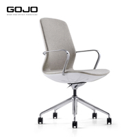 Silla Ejecutiva Moderna de Cuero PU Reclinable y Giratoria con Base de Aluminio y Espuma Moldeada, Silla de Oficina de Lujo con Respaldo Bajo