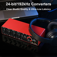 Microphone d'enregistrement en studio OEM d'usine, interface audio externe USB 24 bits 192 kHz, carte son 4 entrées/sorties pour enregistrement en direct