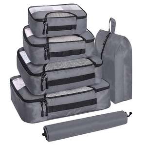 Practical Luggage Organizer <b>Cubes</b> with Visible Mesh Windows Foldable Design for Easy Storage Suitable Family Business Travel - Product Image 1