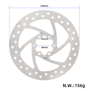 Disco de Freno de 160 mm con 6 Tornillos, Forma Redonda, Diagonal de 44 mm, Acero Inoxidable, para Scooter Eléctrico, Repuesto, 16 cm, 6 Orificios - Product Image 2