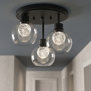 EY-008ที่มีคุณภาพสูง3-แสง Led โลหะแก้วคริลิคในร่มแสงจี้โคมไฟเพดานโคมไฟสำหรับตกแต่ง - Product Image 2