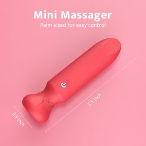 Mini vibromasseur pour femmes, stimulateur clitoridien et du point G, 10 modes de vibration, jouet sexuel portable rechargeable - Product Image 4