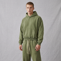 Sweat à capuche ample et léger de luxe pour homme, style vintage délavé, décontracté, streetwear, hip-hop, pantalon de survêtement