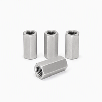 Genuine Stainless Steel Hex Long Nut Polished DIN6334 Elongated Hex Nuts 304 Metric Fastener Hardware Nut