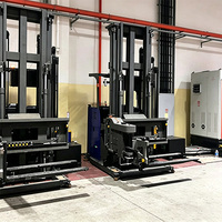Mesin Robot Gudang LVNA1500 Kapasitas Besar, Forklift AGV Lorong Sangat Sempit dengan Pengisian Otomatis untuk Gudang Eropa