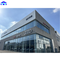 Structure en acier lourd préfabriquée modulaire multi-étages de haute qualité, showroom automobile 4S personnalisé