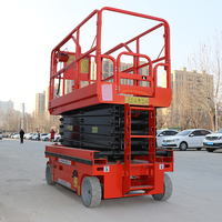 Nouvelle plateforme élévatrice mobile autopropulsée à ciseaux hydrauliques de 12 m, alimentée par batterie, 2,43x1,22x2,28 m, montée sur véhicule