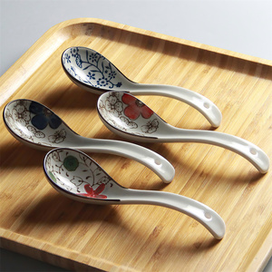 Cucharas de Sopa de Cerámica China, Cucharas de Porcelana para Degustación Asiática, Juego de Cucharas para Ramen, Dumplings, Arroz y Fideos - Product Image 4