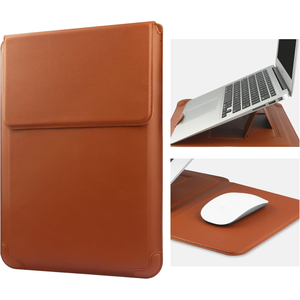 Étui pour <span class=keywords><strong>ordinateur</strong></span> <span class=keywords><strong>portable</strong></span> multifonctionnel 3 en 1 personnalisé, tapis de bureau pour <span class=keywords><strong>ordinateur</strong></span> <span class=keywords><strong>portable</strong></span> / tapis de souris, 13 à 16 pouces, étui pour <span class=keywords><strong>ordinateur</strong></span> <span class=keywords><strong>portable</strong></span> en cuir PU avec support - Product Image 1
