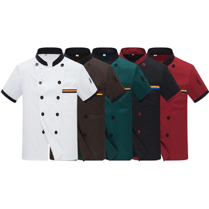 Vente en gros de vêtements de chef d'hôtel et de restaurant personnalisés vêtements de travail pour la pâtisserie vêtements de chef à manches longues usine de manches courtes - Product Image 5