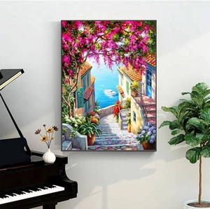 Kit de Pintura por Números XIXI, Serie Paisaje, Playa, Casa, Flores, Lienzo Plegable sin Marco, Pintado a Mano, Decoración para el Hogar - Product Image 2