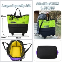 Sac de voyage à roulettes extensible, grande capacité, imperméable, souple et durable, avec poignée, 2 tailles, livraison rapide, mode et sport