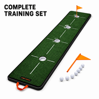 Tapis d'entraînement de golf personnalisé avec logo, gazon artificiel, coupelles cibles et drapeau détachable pour l'entraînement à domicile dans la cour