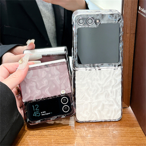 Estuche rígido de lujo con diseño de arrugas irregulares transparentes para Samsung <span class=keywords><strong>Z</strong></span> <span class=keywords><strong>Flip</strong></span> 6 5 <span class=keywords><strong>4</strong></span> 3 Cubierta de ondulación de agua para Samsung <span class=keywords><strong>Z</strong></span> <span class=keywords><strong>Flip</strong></span> - Product Image 4