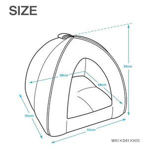 Venta al por mayor personalizado interior invierno beige felpa gato caja cama casa comodidad acogedora calmante camas para mascotas para perros y gatos - Product Image 3