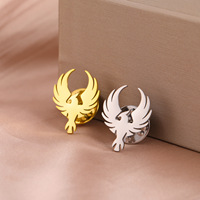 Épingle de revers tête de loup pour homme, broche personnalisée animal (lion, aigle), style punk gothique, badge en acier inoxydable pour lui