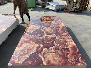 Decoration High Glossy Custom Marble Alternative UV Marble <b>Sheet</b> <b>PVC</b> Wall Panels - Product Image 5